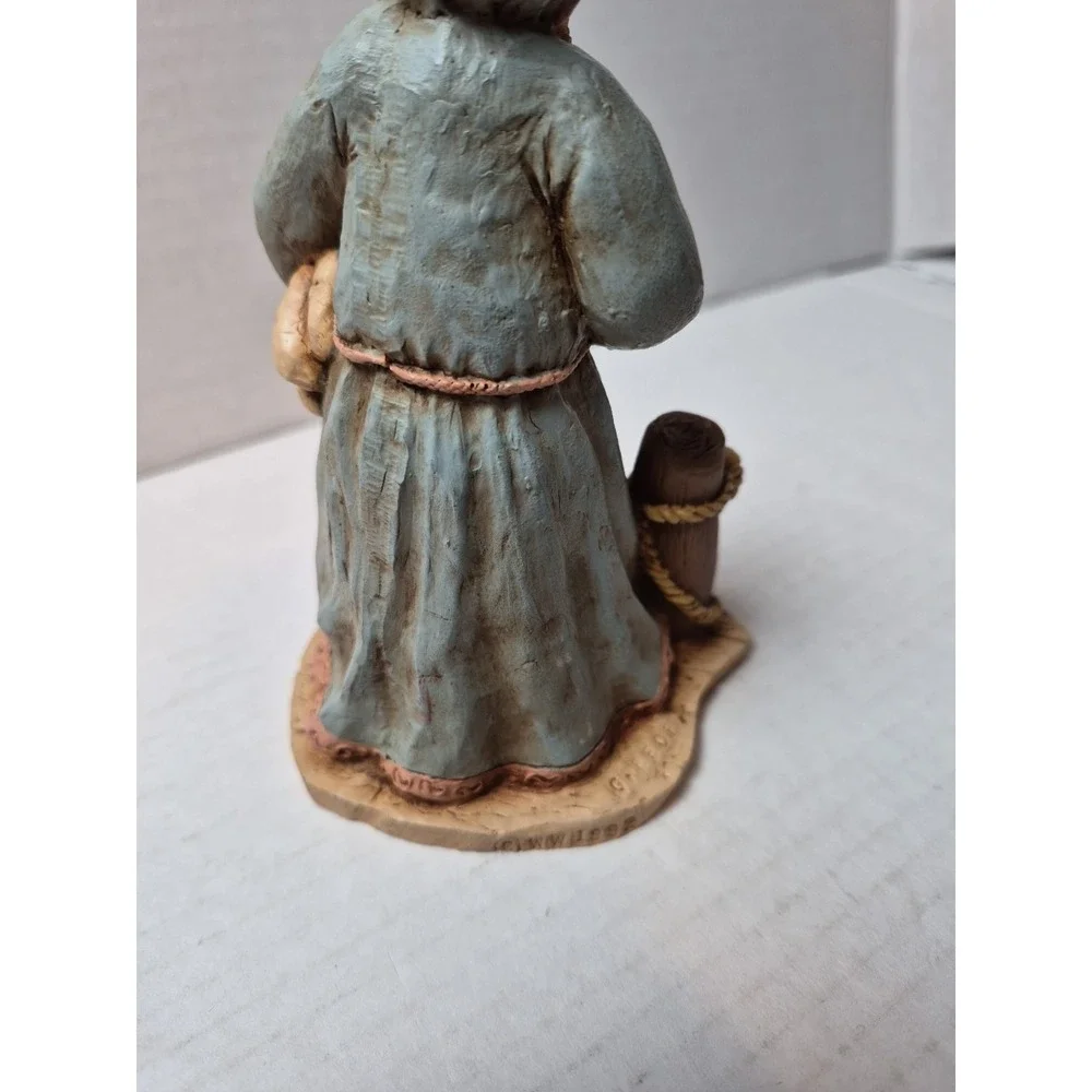 Vintage 1992 Wood World Nautical Santa Figurine‎ Made in USA Coastal Father Boat
